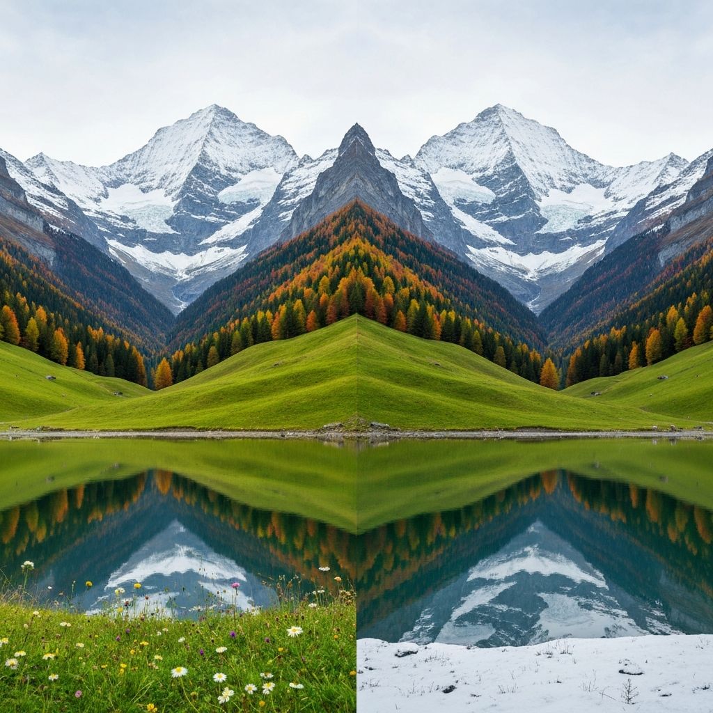 Vier Jahreszeiten in den Alpen